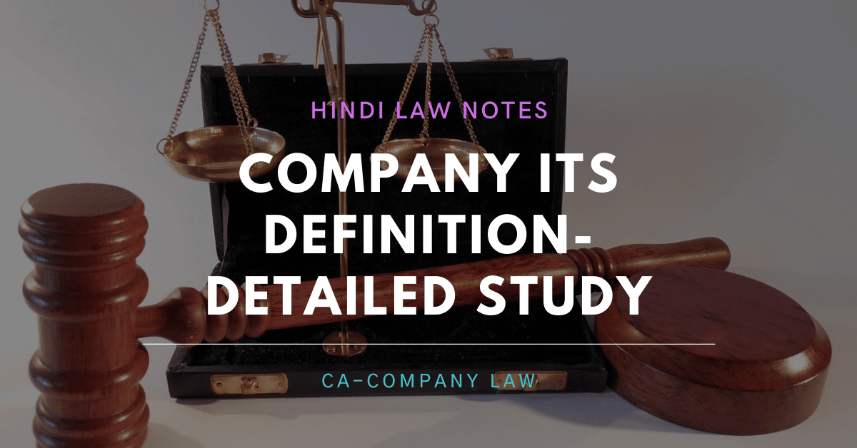 company definiton- Hindi Law Notes